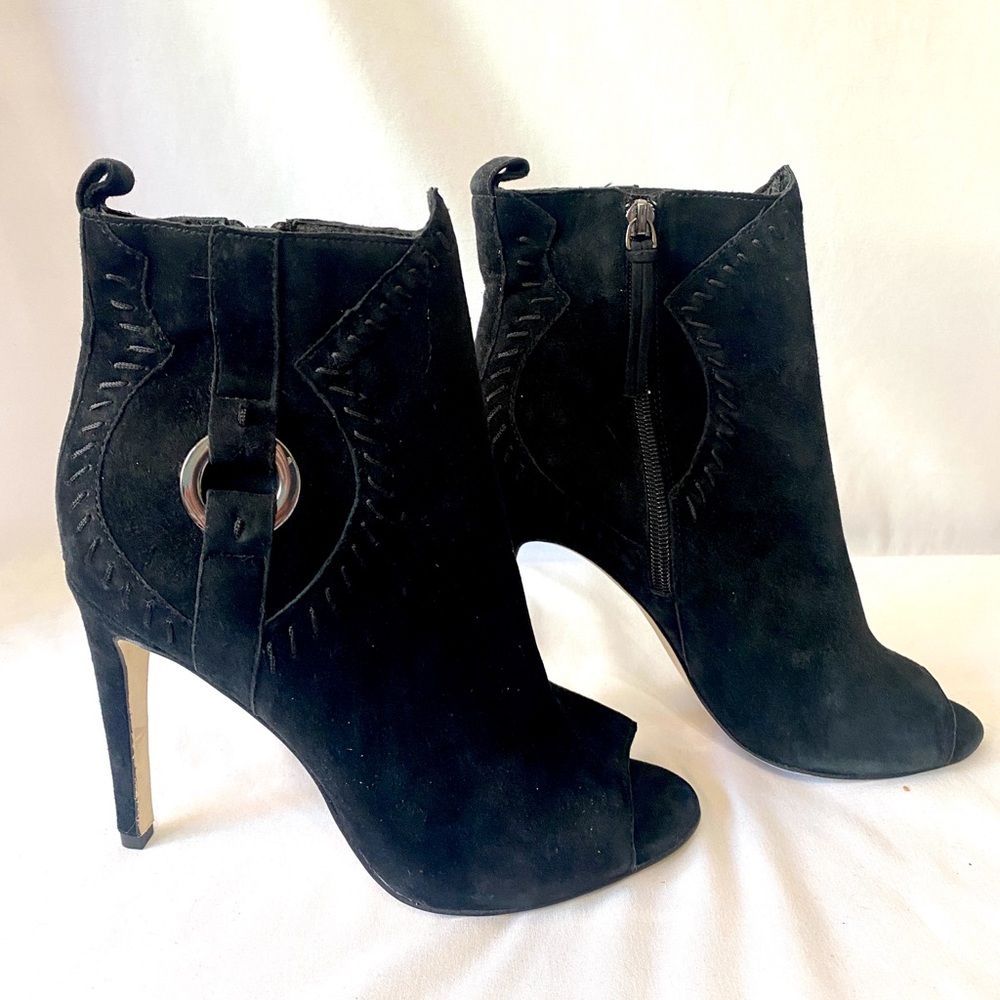 Rebecca Minkoff Ridley Stiletto‎ Heel Peep Toe Booties 8 - Picture 2 of 15